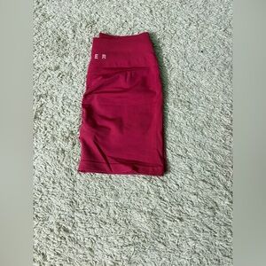 Womens Virtual Pink Workout Seamless Scrunch Butt Athletic Shorts